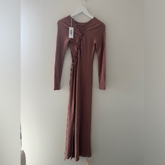 REFORMATION NWT Kinsey Knit Dress in Pink Sparkle S - Picture 9 of 14